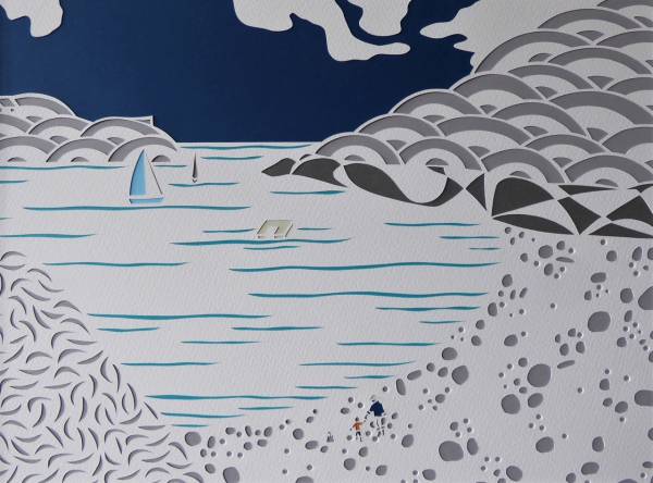 - a , Paper Sculpture by Debs Martin, measuring 28 x 38 cm (H x W) framed at 48 x 58 cm £245